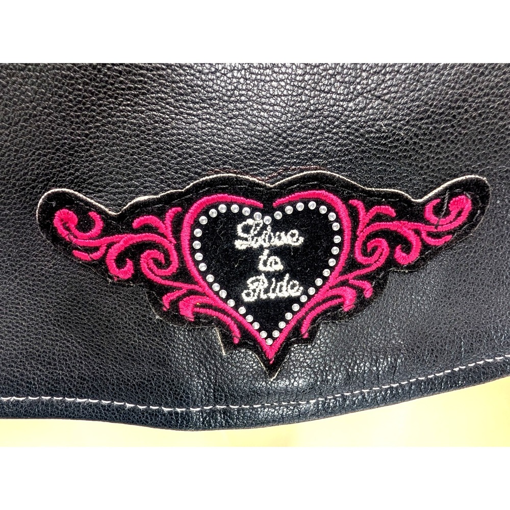 Milwaukee Vintage Leather Ladies Love to Ride Event Leather Vest - Size S black - Picture 9 of 16